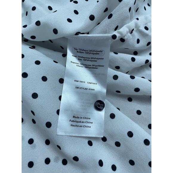 A Pea in the Pod Maternity Gray Polka Dot Tunic Top Long Sleeve Size M - Picture 8 of 8